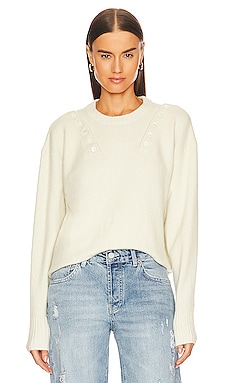 Product image of Marissa Webb Braxton Double Button Crewneck Sweater. Click to view full details