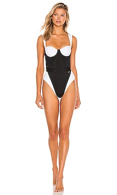 Marcia B Maxwell Harmony One Piece in Black & White | REVOLVE