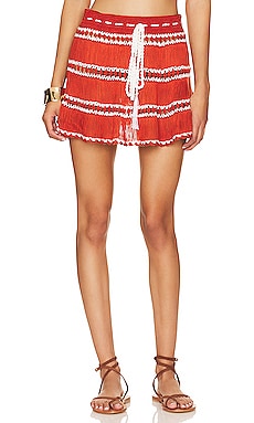 Product image of My Beachy Side Crochet Striped Mini Skirt. Click to view full details