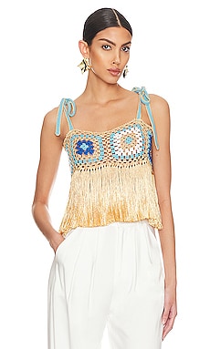 TOP CROPPED PATCHWORK À FRANGES HAND CROCHET My Beachy Side