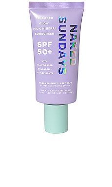 Product image of Naked Sundays Naked Sundays 100% Mineral Collagen Glow Perfecting Priming Lotion SPF50+. Click to view full details