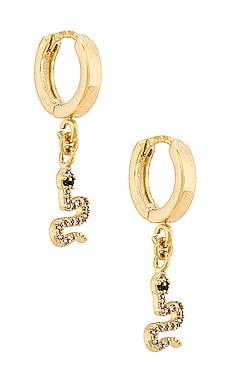 фото Petite serpent huggy hoop earring - natalie b jewelry