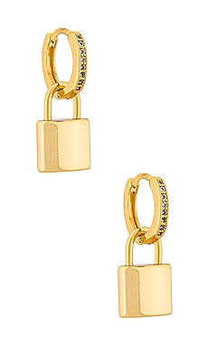 фото Leni padlock huggy hoops earring - natalie b jewelry