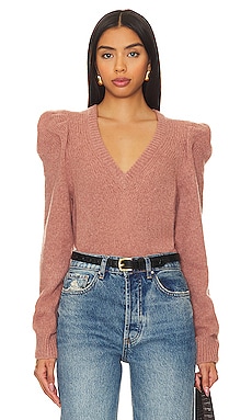 Nation LTD Lara Puff Shoulder Sweater in Flush from Revolve.com