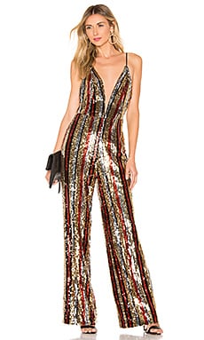 Revolve store gold jumpsuit