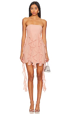 Good American Compression Shine Tube Dress in Fuchsia Pink001