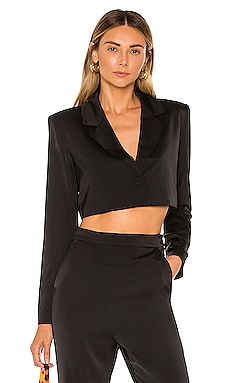 NBD Harmony Cropped Blazer in Black | REVOLVE