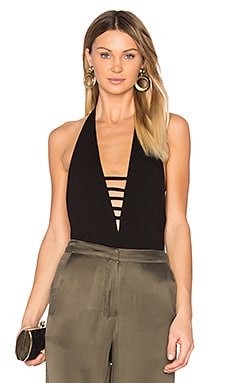 Indah Eres Cowl Neck Halter Top in Black