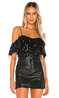 CAMI NYC Anne Corded Lace Bodysuit in Black