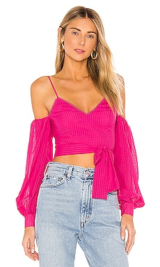 MORE TO COME Liliana Cold Shoulder Top in Pink