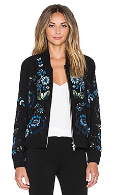 Needle & Thread Enchanted Bomber Jacket in Black | REVOLVE