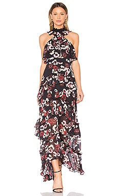 Nicholas Bordeaux Floral Gown Revo003x