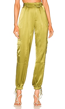 Janelle Satin Cargo Pant Set