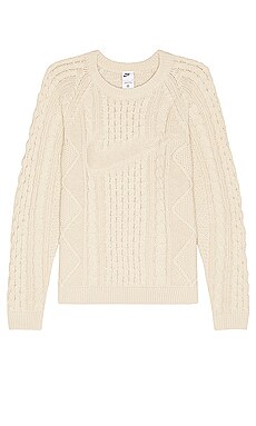 Nike M NL CABLE KNIT SWEATER LS in Tan | REVOLVE