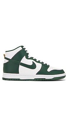 Nike Dunk High Retro in Noble Green u0026 White | REVOLVE