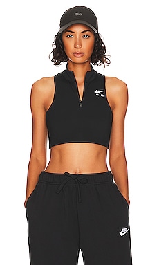Product image of Nike Air Swish Mock Zip Sports Bra. Click to view full details
