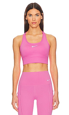 Nike Performance ALATE BRA TANK - Medium support sports bra - smokey  mauve/white/mauve 