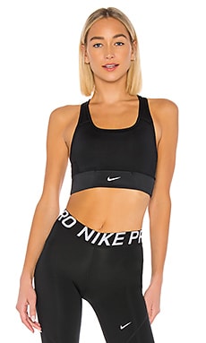 Nike Swoosh Pocket Bra in Black & White