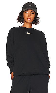 Nike Womens Sportswear Femme Logo Fleece Sweatshirt,Thunder Blue