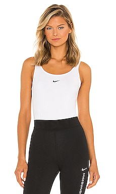 Nike Essential bodysuit tank in white