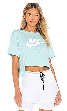 

Футболка nsw essential crop icon - Nike, Синий, Активный отдых