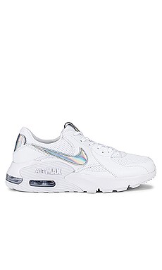 Nike Air Max Excee Sneaker in White, Multi, & Football Grey from Revolve.com