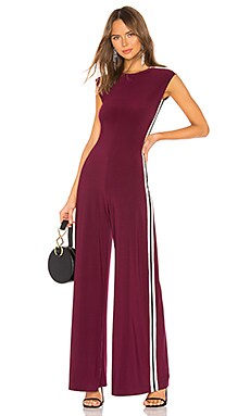 norma kamali side stripe jumpsuit