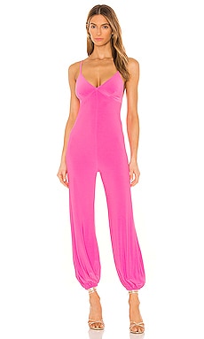 Norma Kamali Denim Slip Jersey Jumpsuit in Orange Pink Womens Jumpsuits and rompers Norma Kamali Jumpsuits and rompers 
