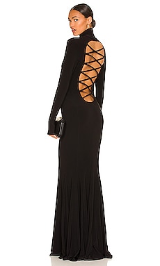 turtleneck mermaid maxi dress