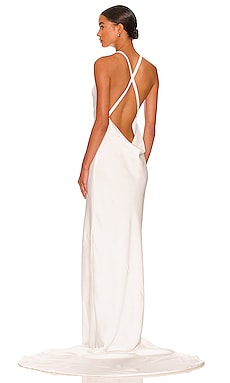 Product image of Norma Kamali Cross Back Bias Gown. Click to view full details