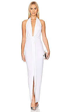 The Sei Cross Front Halter Dress in Ivory