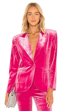 Norma Kamali Single Breasted Blazer in Rose in Rose | REVOLVE