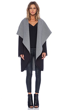 norma kamali shawl collar coat