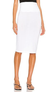 Norma Kamali X REVOLVE Straight Skirt in White | REVOLVE