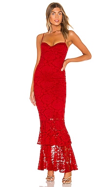 Nookie Liana Lace Gown in Red | REVOLVE