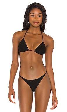 Nookie X REVOLVE Slide Triangle Bikini Top in Black Lurex