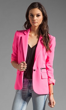 Nanette Lepore Superstar Crepe Blazer in Shocking Pink