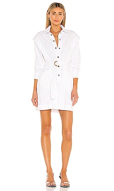OW Collection Ella Shirt Dress in White