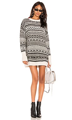 

Платье sweater - Nude, Black & white, Мини