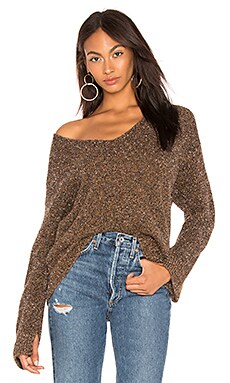 

Свитер v neck - Nude, Коричневый, V-вырез