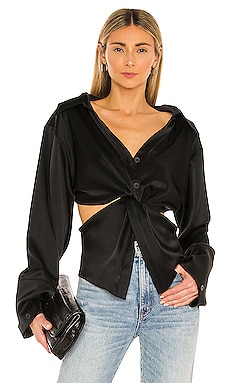 Nan Rashka Nanushka Rasha Top in Black | REVOLVE