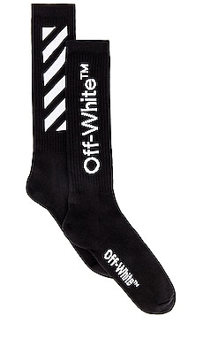 Diagonal Mid Length Socks OFF-WHITE $76 