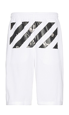 Product image of OFF-WHITE Caravaggio Mesh Shorts. Click to view full details