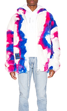 OFF-WHITE Faux Fur Zip Anorak in Multi | REVOLVE