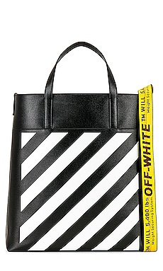 Product image of OFF-WHITE Binder Diag Saffiano Tote. Click to view full details