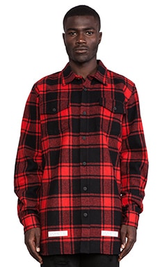 Off white hotsell red flannel shirt