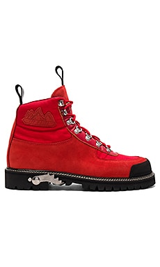 OFF-WHITE Cordura Hiking Boots in Red | REVOLVE