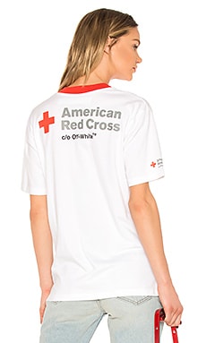 OFF WHITE Red Cross Oversized Tee in White REVOLVE