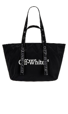 Off-White Black Nylon Small Commercial Tote Off-White