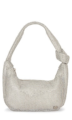 Product image of olga berg Jessica Soft Crystal Mesh Croissant Bag. Click to view full details